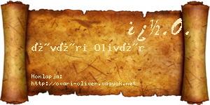 Óvári Olivér névjegykártya