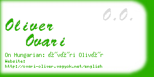 oliver ovari business card